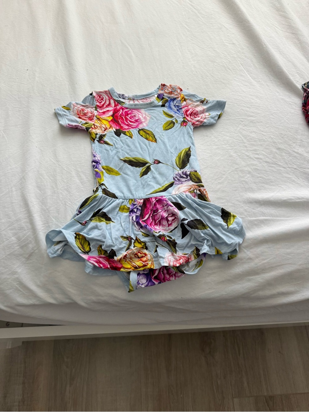 Posh Peanut Light Blue Floral Twirl Dress